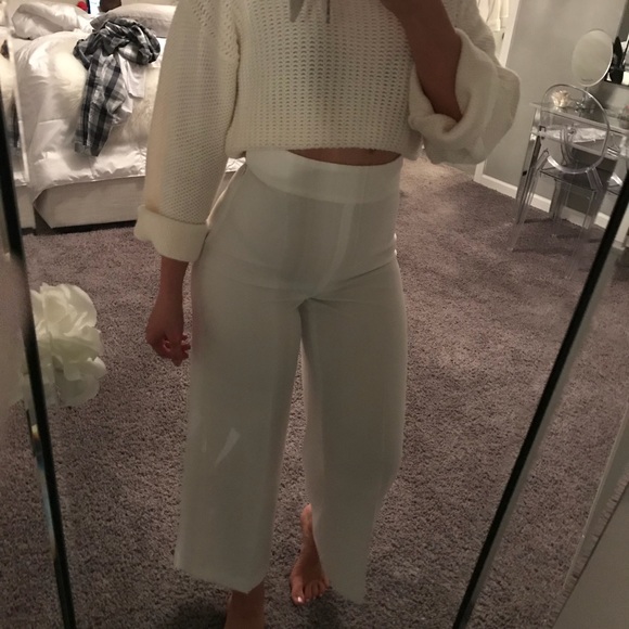 Zara Pants - White zara culottes